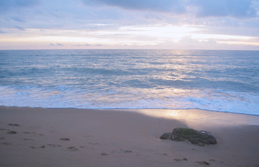 Sunrise at beach background