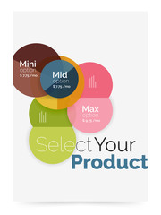 Business flyer circle abstract background