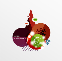 Christmas sale stickers with sample promo text