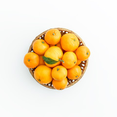 Mandarin. White Background