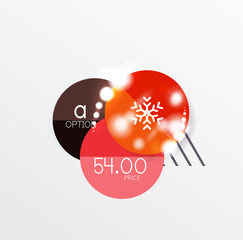 Christmas sale stickers with sample promo text