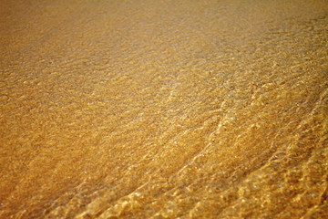 Golden sand on beach