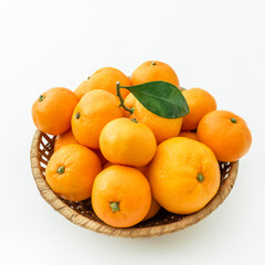 Mandarin. White Background