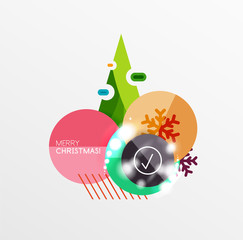 Obraz premium Christmas sale stickers with sample promo text