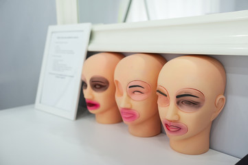 training dummies permanent make-up, study and skill