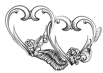 two hearts sign
