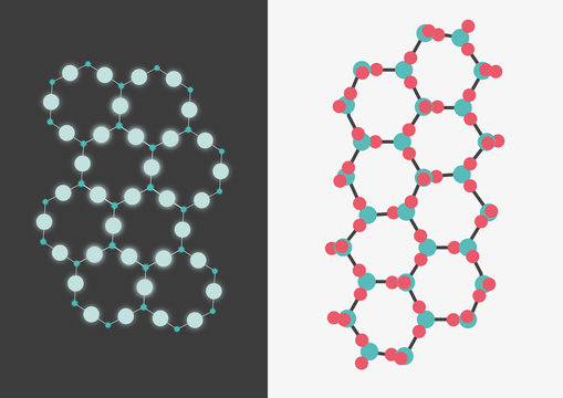 Molecule Crystal Structure Vector