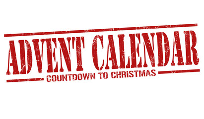 Advent calendar sign or stamp