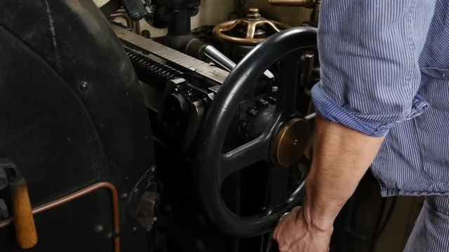 historical steam engine train technology background.