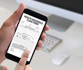 CLAIMS Health insurance form ,  claims document of the customer