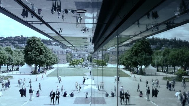commuters walking background. people urban lifestyle background.