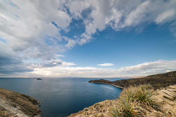 Fototapeta na wymiar Isla del Sol, Titicaca Lake, Bolivia, part north of the island - Comunidad Challapampa