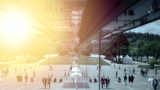 commuters walking background. people urban lifestyle background.