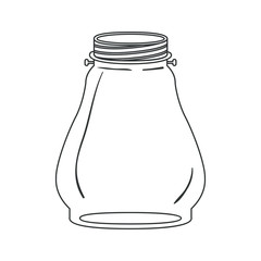 Mason jar icon. Retro vintage decoration and canning theme. Isolated design. Vector illustration