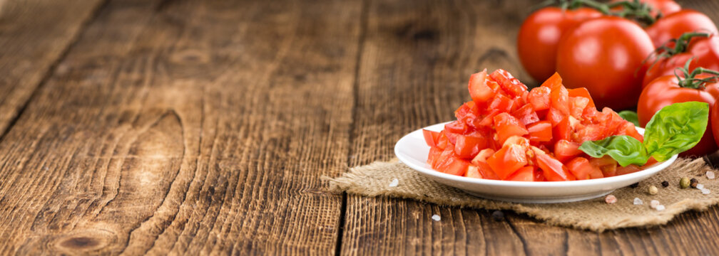 Portion Of Diced Tomatoes