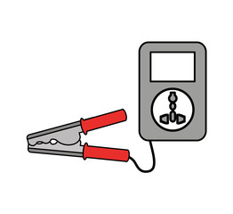 Current cable clamps icon vector illustration design