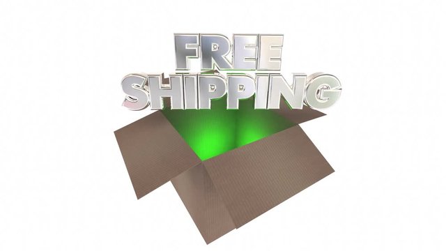 Free Shipping Online Shopping Cardboard Box 3d Animation