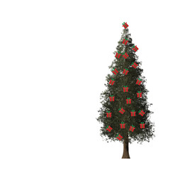 New Year festive candles standing on a white
