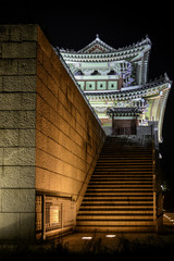 Yeongnamdam Jeilgwan historic korean building night illuminated