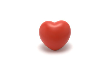 red heart on a white background
