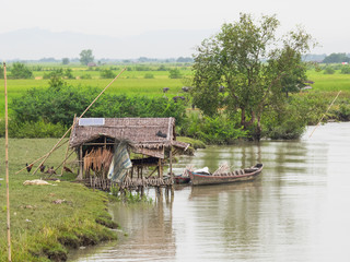 Riverside house in the Rakhine State