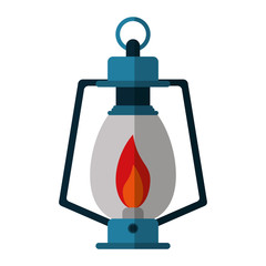 lamp kerosene old lantern camping vector illustration eps 10