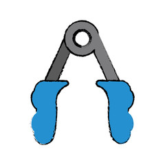 drawing blue handles fitness gym equipment exercise icon vector illustration eps 10