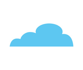 cute cloud flat icon vector illustration design