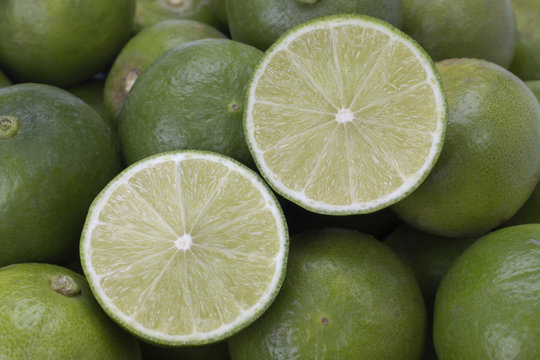 fresh lime as a background