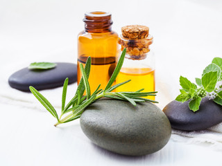 Alternative health care and herbal medicine . Close Up fresh ros