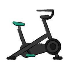 drawing stationary bicycle machine gym sport vector illustration eps 10