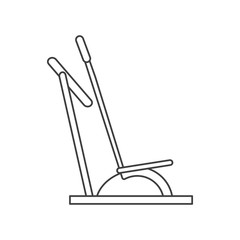 outline elliptical walker trainer machine gym vector illustration eps 10