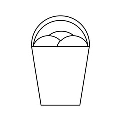 sand bucket toy flat icon vector illustration design