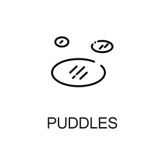 Puddles flat icon