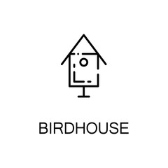 Birdhouse flat  icon