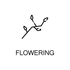 Flowering flat icon