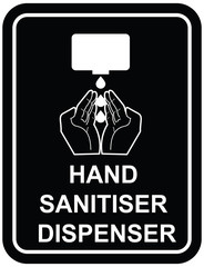 Vector design sign of hand sanitiser dispenser pump