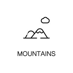 Fototapeta na wymiar Mountains flat icon