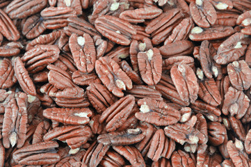 fresh pecan halves background