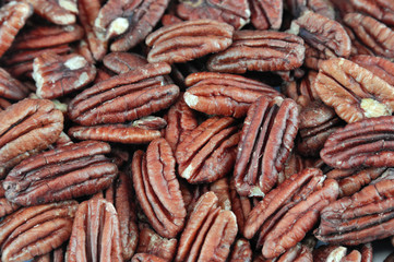fresh pecan halves background