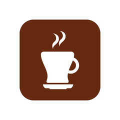 delicious coffee cup flat icon vector illustration design