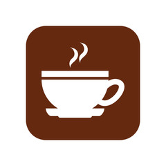 delicious coffee cup flat icon vector illustration design