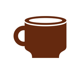 delicious coffee cup flat icon vector illustration design