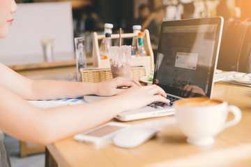 Businesswoman checking paper, chart or business report on a work