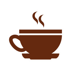 delicious coffee cup flat icon vector illustration design