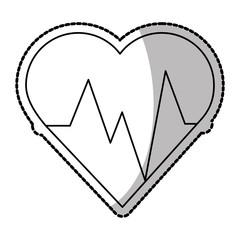 Heart pulse icon. Medical health care hospital and emergency theme. Isolated design. Vector illustration