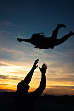 Silhouette Kids Throw