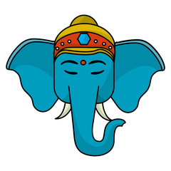 Sacred elephant india icon vector illustration graphic design