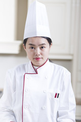 Pretty Chinese cook at work