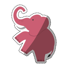 Circus elephant cartoon icon vector illustration graphic design